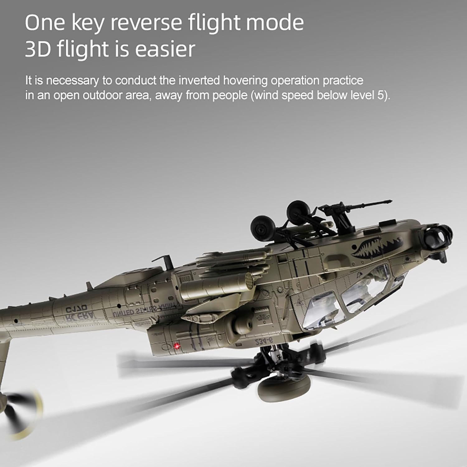 Rc Helicopter Large - 310MM 6CH C170 AH-64D RC Helikopter