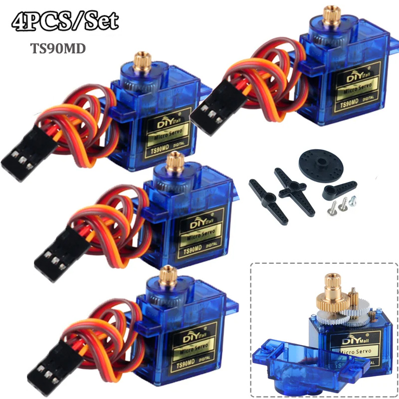 Rc Helicopter Motor - 4 stuks TS90MD Micro Digitale Servomotor