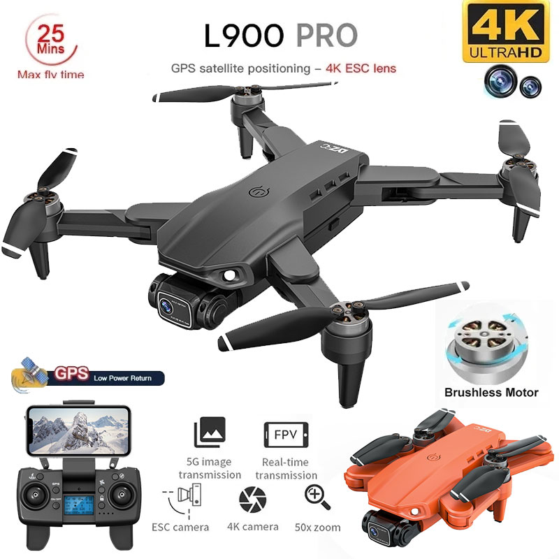 Rc Helicopter Electric - L900 Pro Gps Drone 4K Professionele