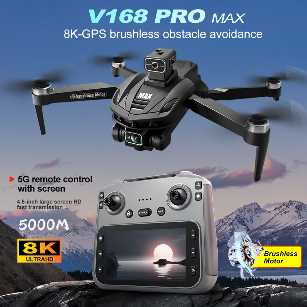 Rc Helicopter Electric - V168 PRO Max GPS Drone 8K
