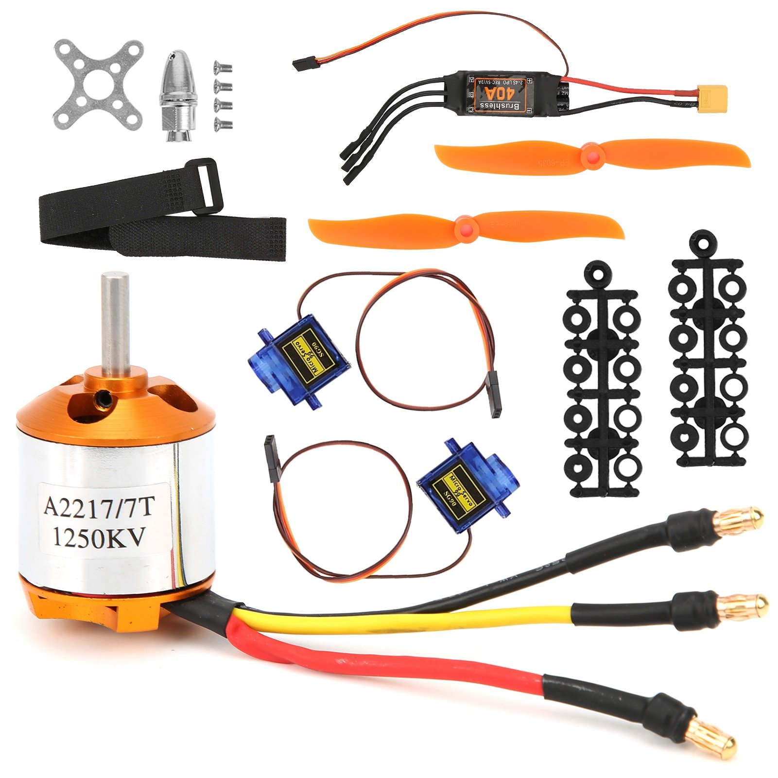 Rc Helicopter Motor - 2217 KV1250 Motor 8060 Propeller Stuurmotor
