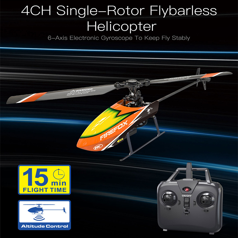 Rc Helicopter Single Rotor - Single-Rotor Flybarless RC Helikopter 4CH 6-Axis