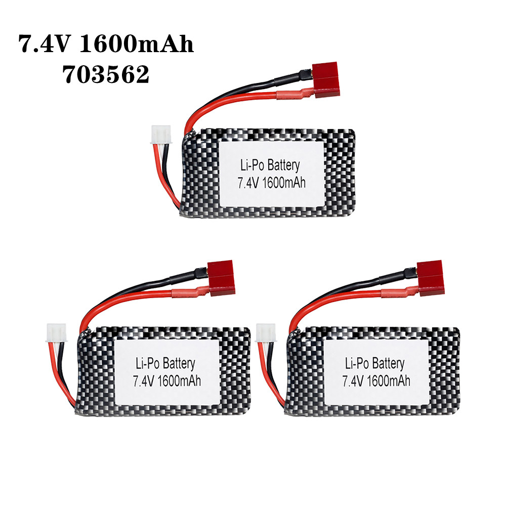 Rc Helicopter Parts - 1/2/3 Stks/partij 7.4V 1600Mah 703562 25C