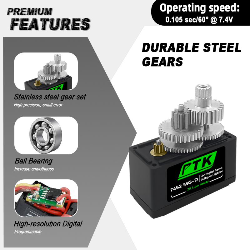 PTK 7452 MG-D 9g Digitale Serv - Rc Helicopter Servo recensie en prijs